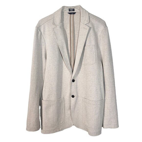 Faherty Cream Chevron Inlet Knit Blazer Size XL